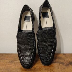 Dolce Vita Black Leather Slip-On Loafers